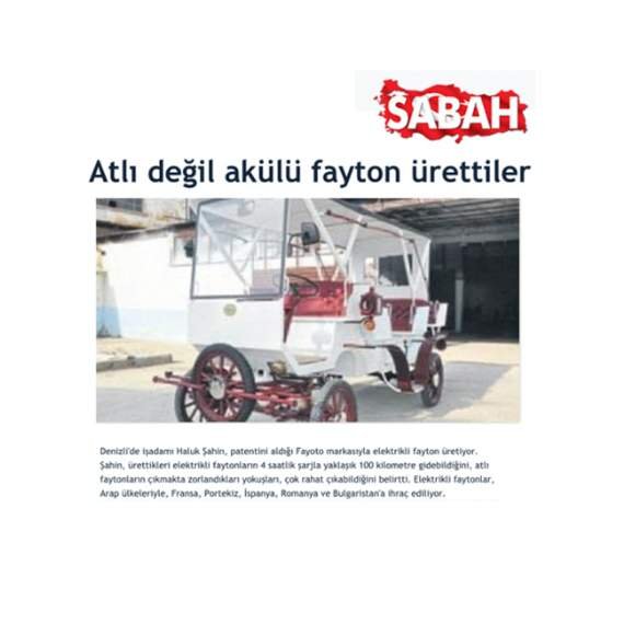Atlı değil akülü fayton ürettiler 