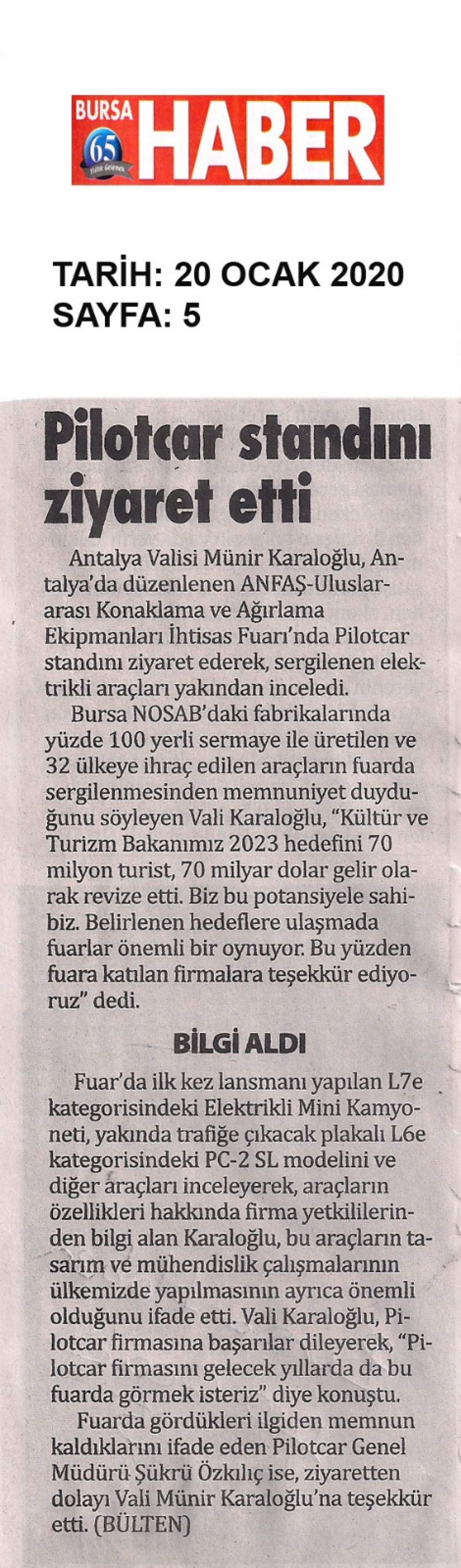 31. Uluslararası Konaklama & Ağırlama Ekipmanları İhtisas Fuarı Basın Yansımaları