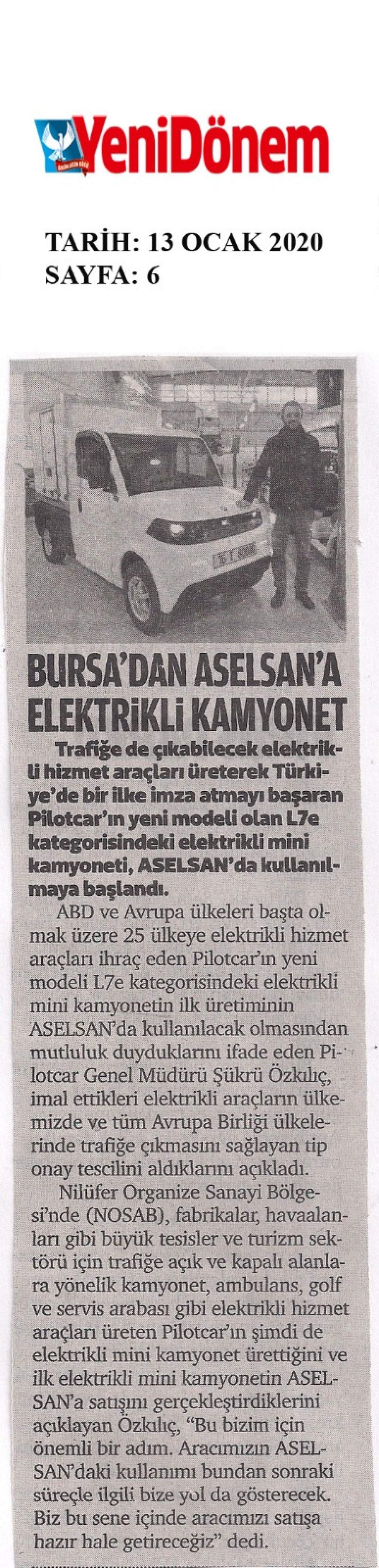 ASELSAN da Pilotcar’ı tercih etti…    