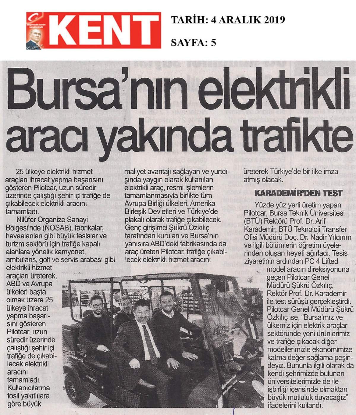 Pilotcar ve Bursa Teknik Üniversitesi İşbirliği