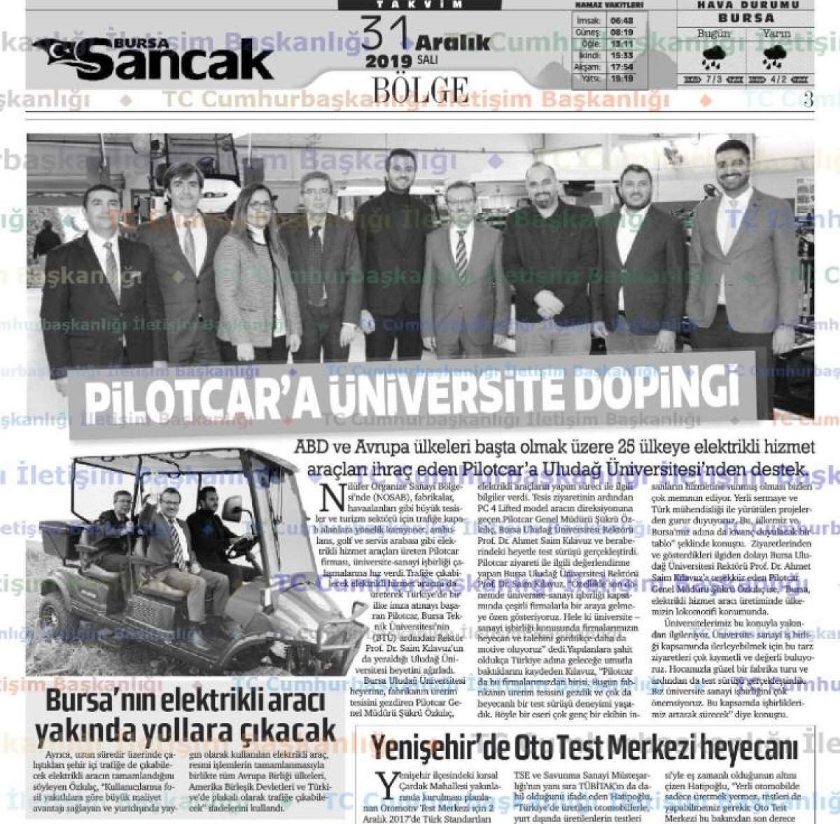 Pilotcar ve Uludağ Üniversitesi