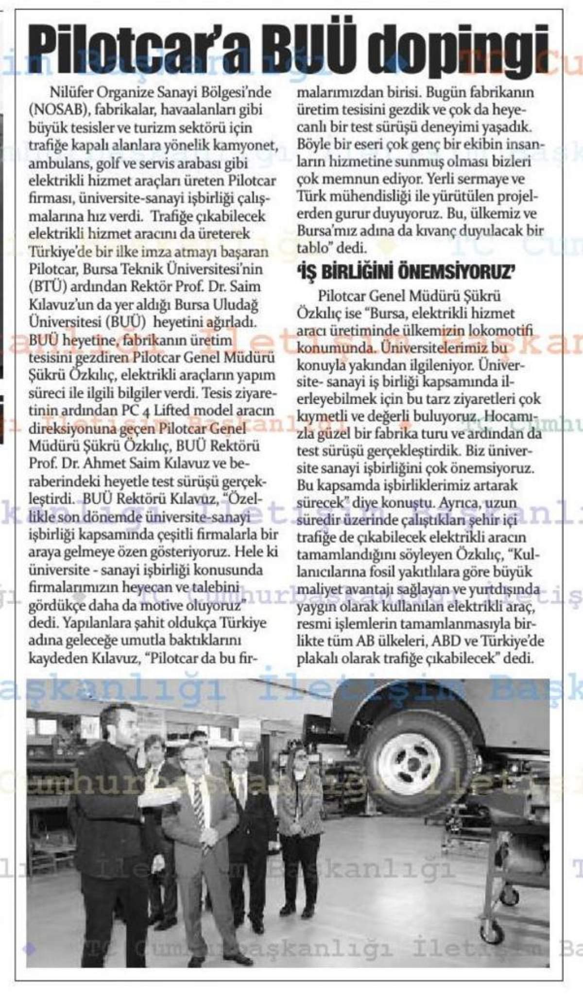 Pilotcar ve Uludağ Üniversitesi