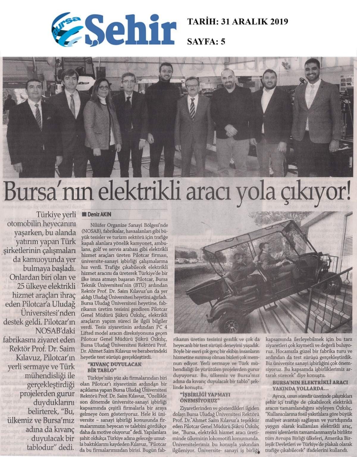 Pilotcar ve Uludağ Üniversitesi
