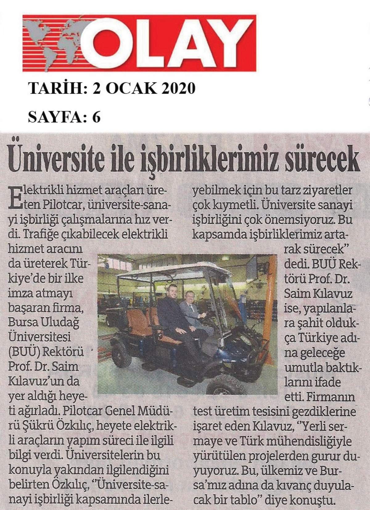 Pilotcar ve Uludağ Üniversitesi